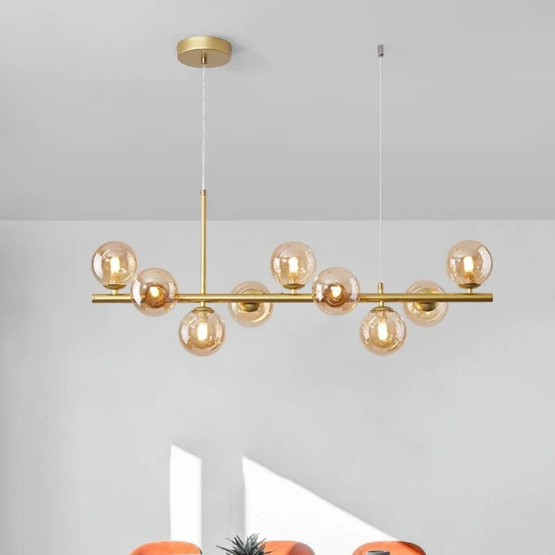 DecorBites™ 9-Light Modern Black LED Chandelier
