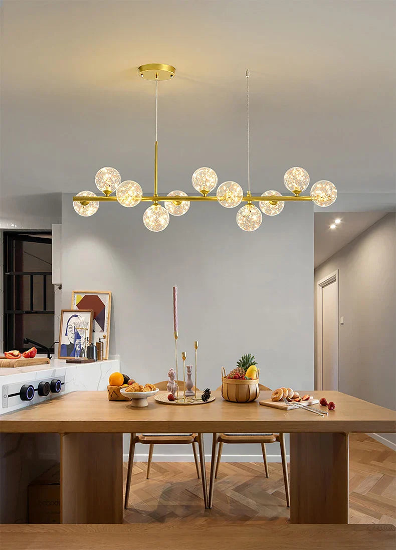 DecorBites™ 9-Light Modern Black LED Chandelier