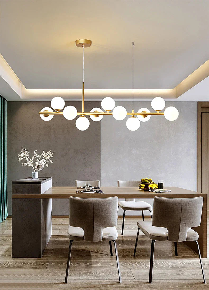DecorBites™ 9-Light Modern Black LED Chandelier