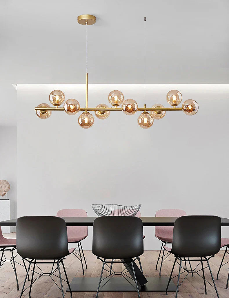 DecorBites™ 9-Light Modern Black LED Chandelier