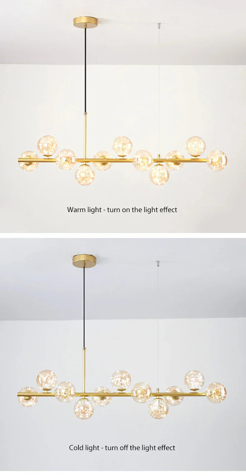 DecorBites™ 9-Light Modern Black LED Chandelier