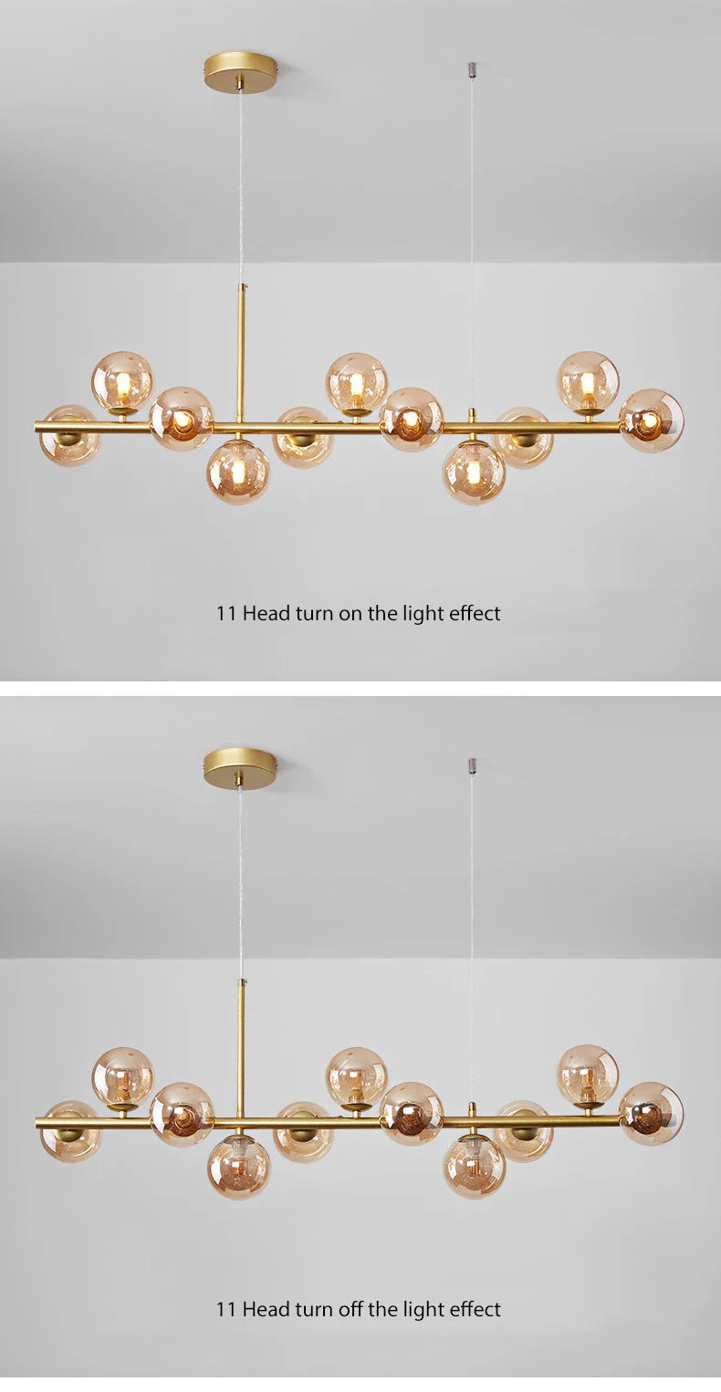 DecorBites™ 9-Light Modern Black LED Chandelier