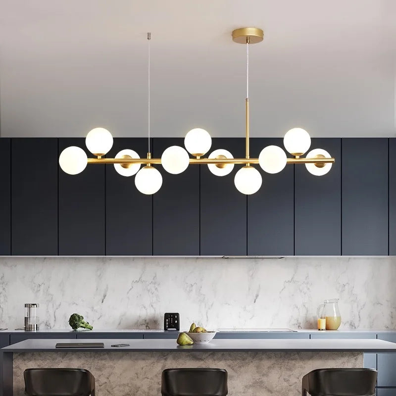 DecorBites™ 9-Light Modern Black LED Chandelier