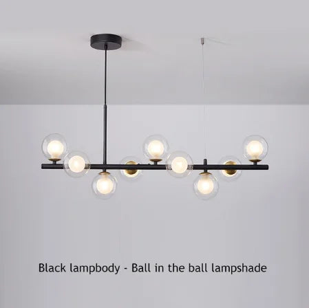 DecorBites™ 9-Light Modern Black LED Chandelier
