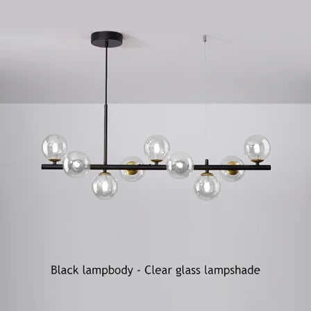 DecorBites™ 9-Light Modern Black LED Chandelier