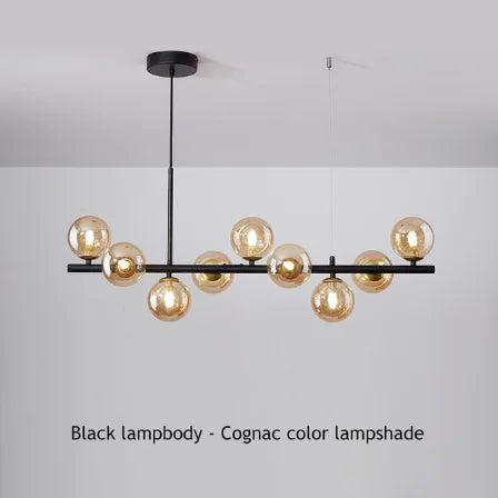 DecorBites™ 9-Light Modern Black LED Chandelier