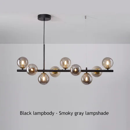 DecorBites™ 9-Light Modern Black LED Chandelier