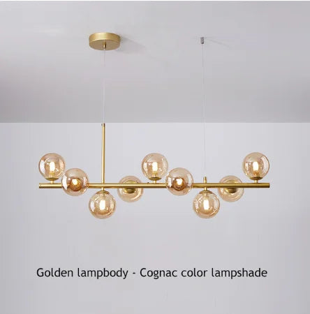 DecorBites™ 9-Light Modern Black LED Chandelier