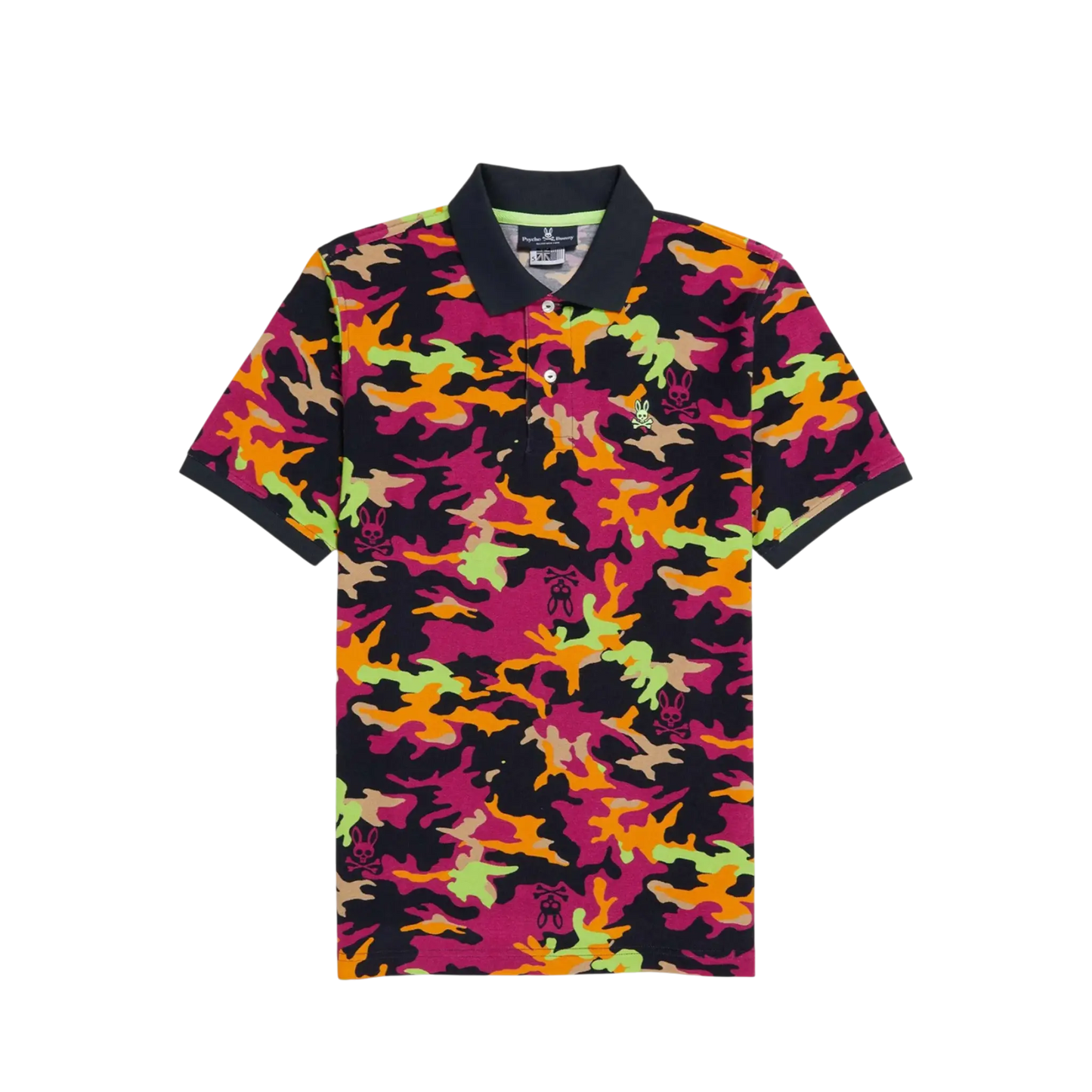 Psycho Bunny Allen Camo Polo Men Big and Tall Shirt Wild Berry