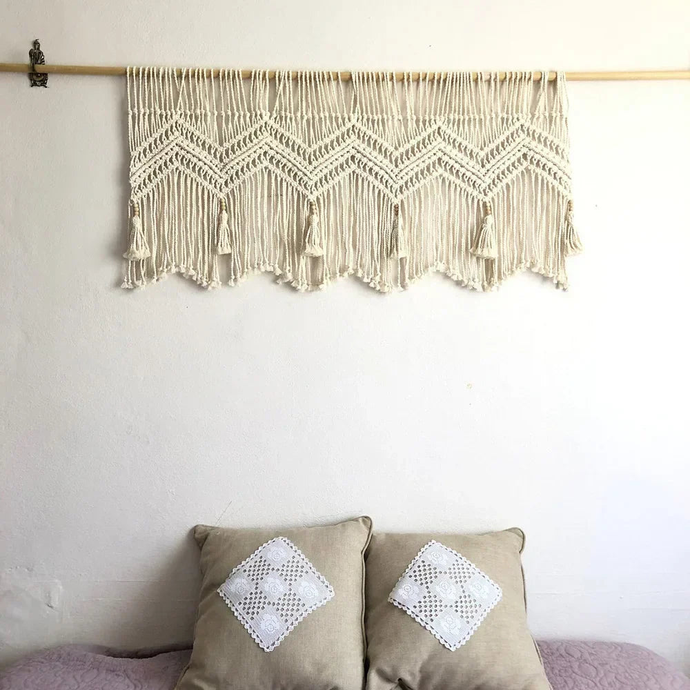 DecorBites™ Boho Cotton Wove Door Curtain Tapestry for Bedside Wall Background
