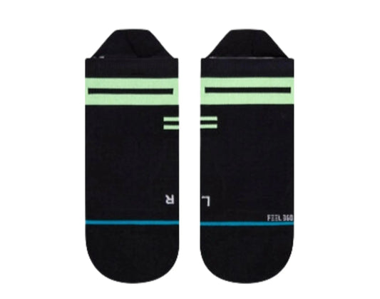 Stance Feel 360 Yield Tab Running Ankle Socks Black/Volt
