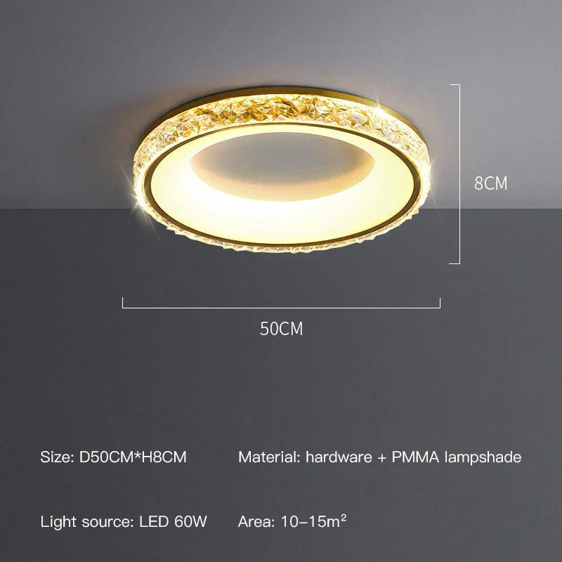 DecorBites™ LED Round Ceiling Light with Remote Control for Bedroom Living Room