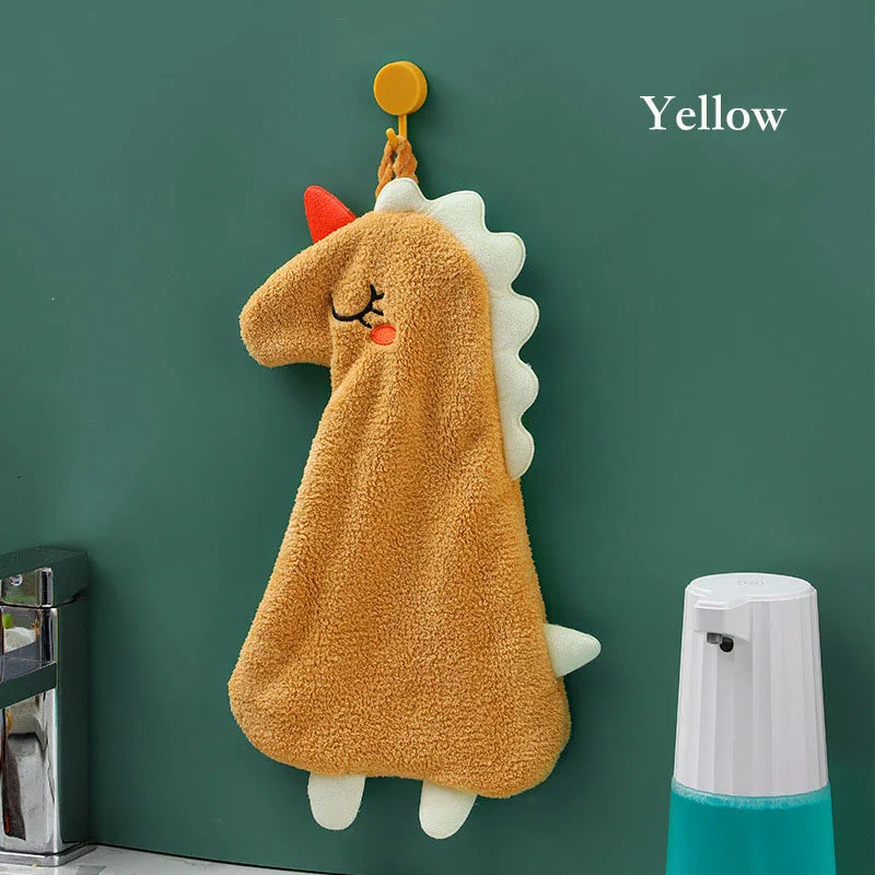 DecorBites™ Cartoon Animal Hand Towel: Soft & Absorbent Kitchen Cloth for Children
