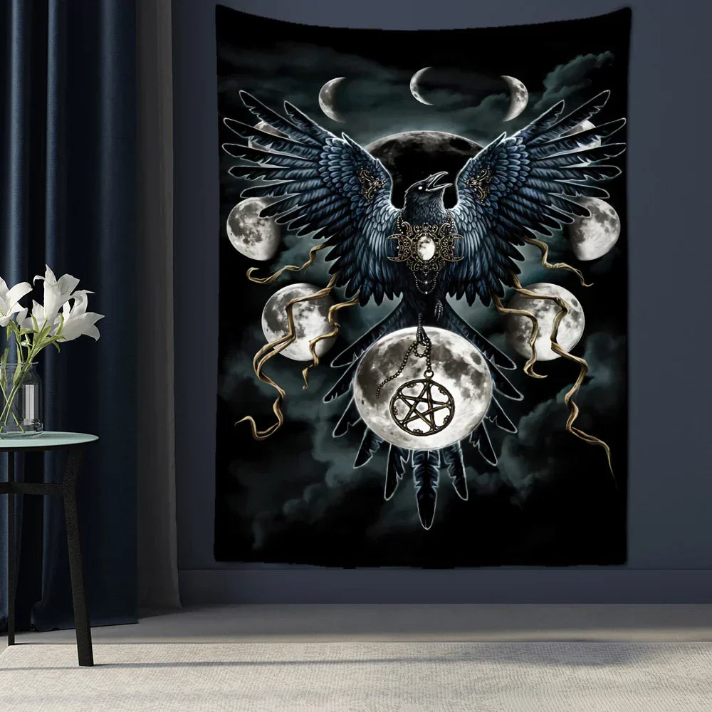 DecorBites™ Angel Devil Hell Witchcraft Hippie Psychedelic Halloween Dorm Tapestry