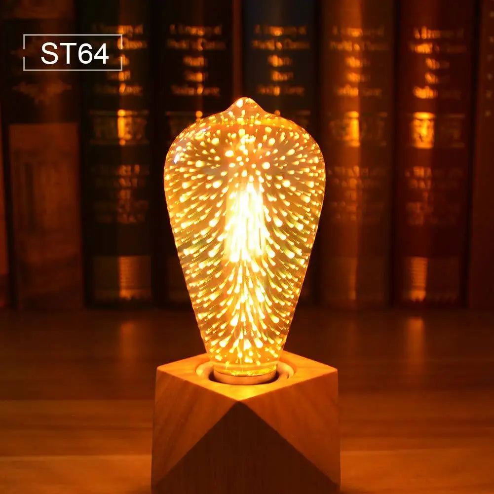 DecorBites™ 3D Fireworks LED Bulb Star Night Light for Holiday Party Decoration