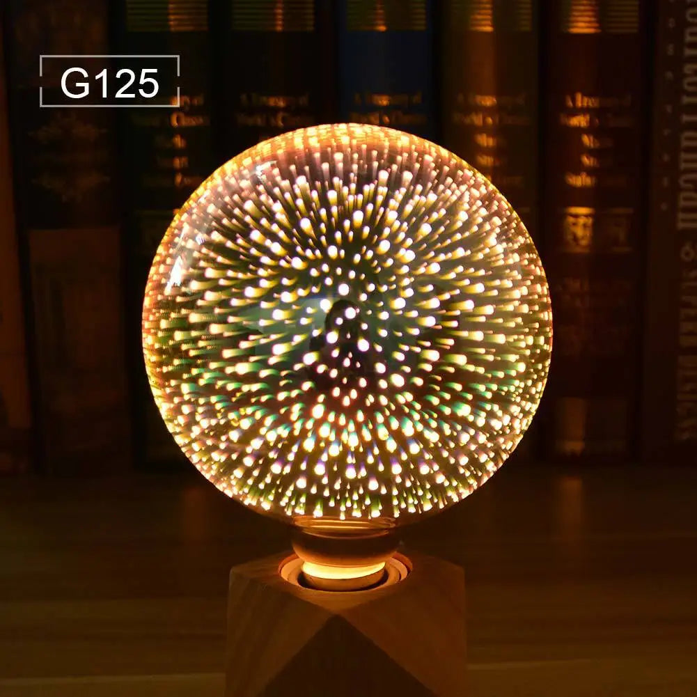 DecorBites™ 3D Fireworks LED Bulb Star Night Light for Holiday Party Decoration