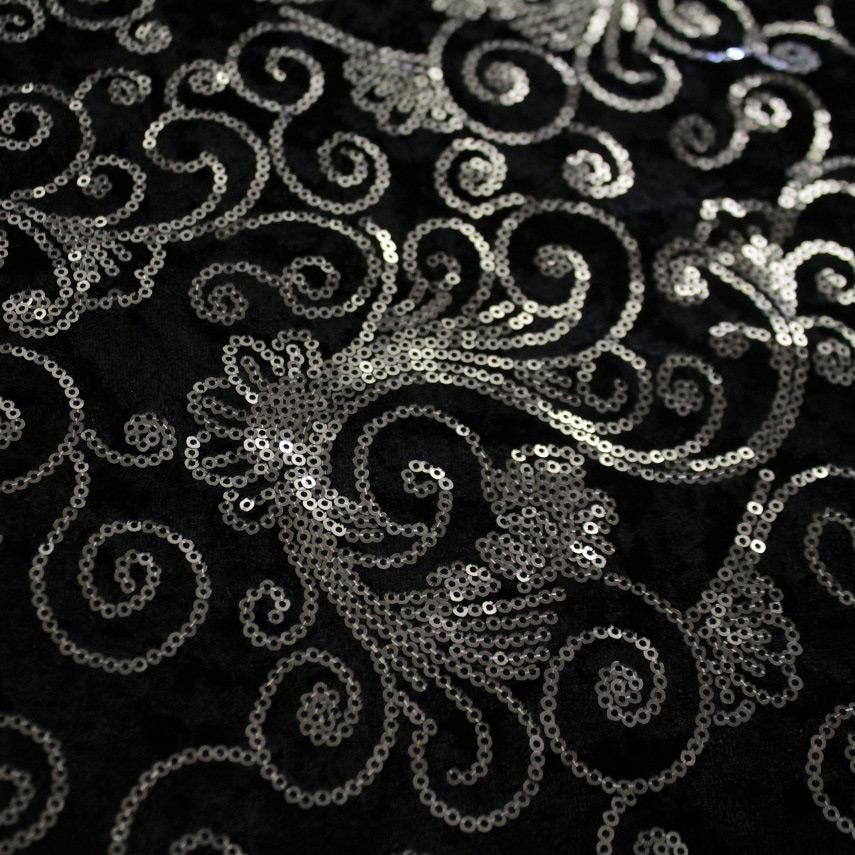 Aria Stretch Velvet Sequin Fabric | Blue Moon Fabrics