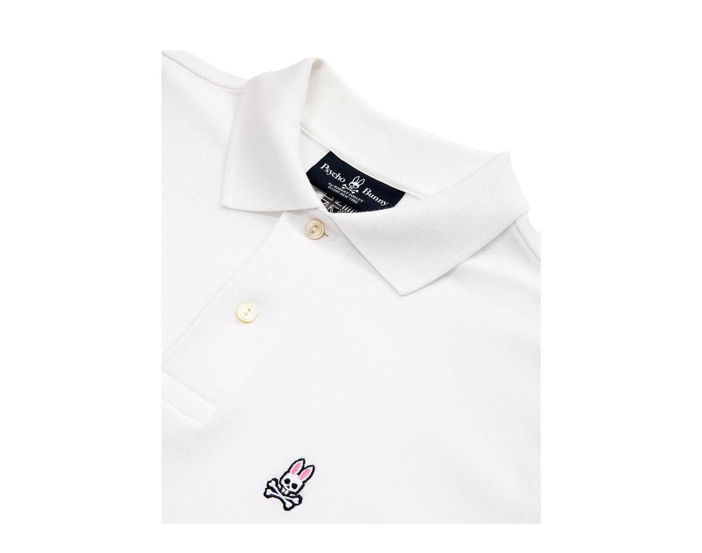 Psycho Bunny Classic Polo Men Shirt White