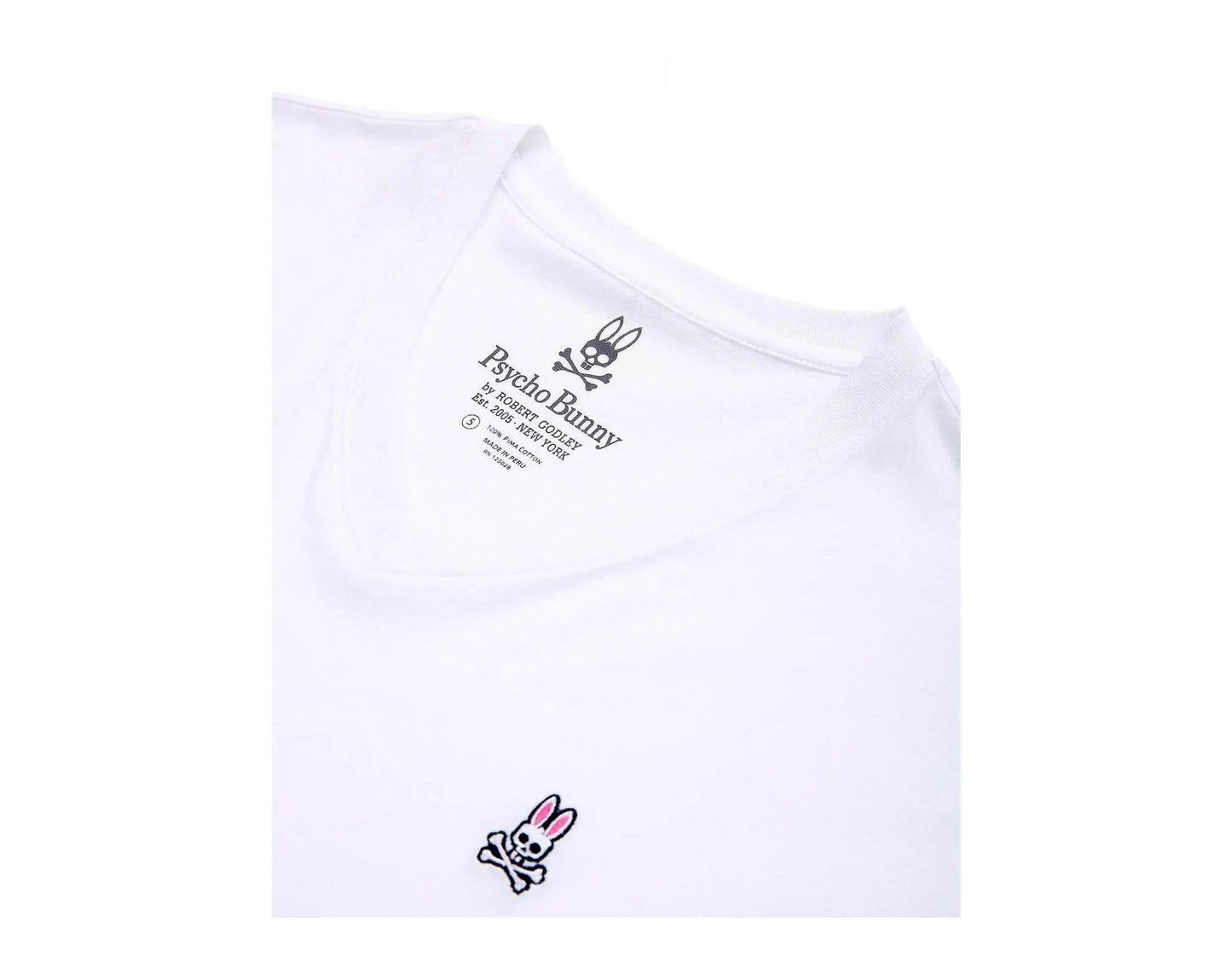 Psycho Bunny Classic V-Neck Men T-Shirt White