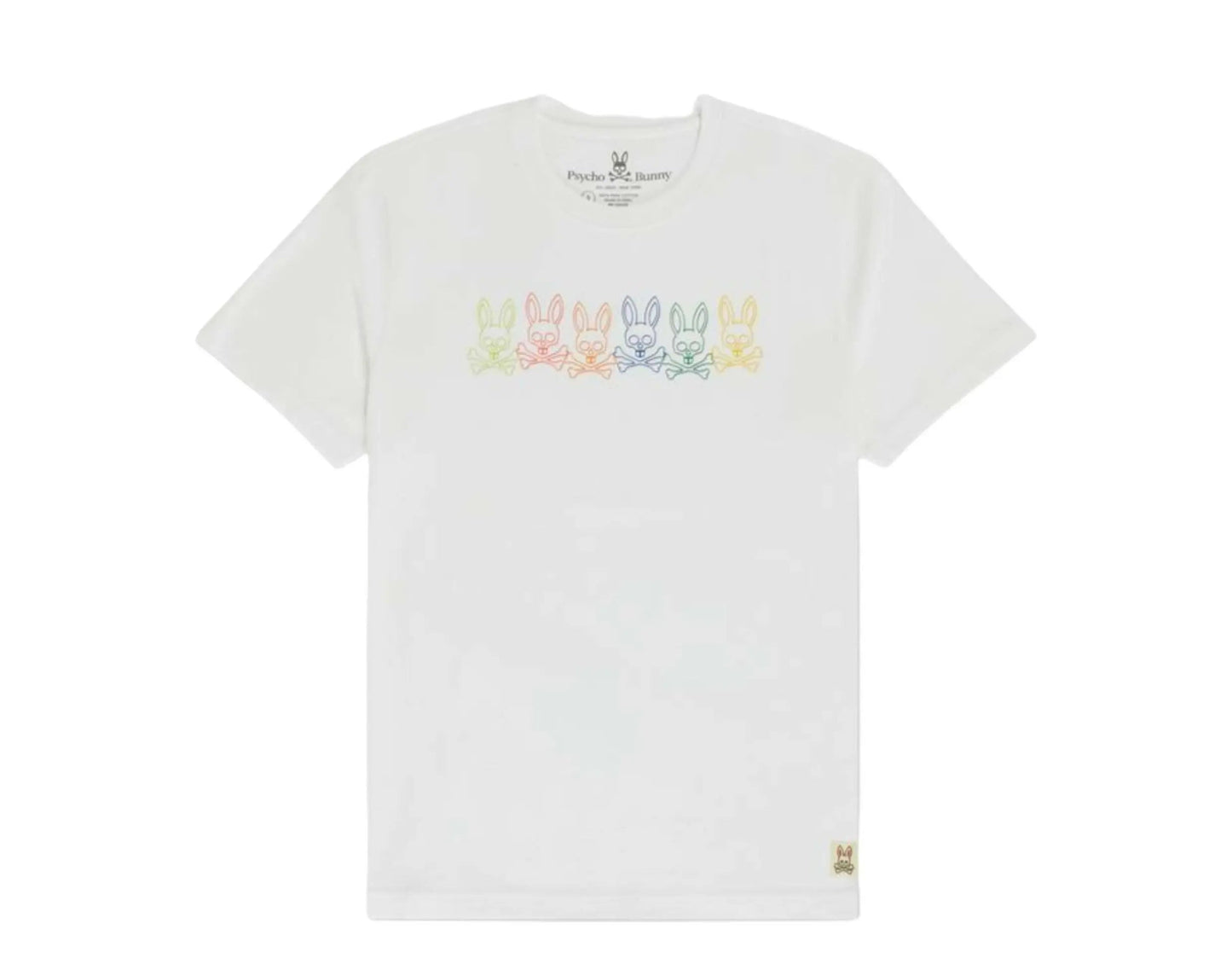 Psycho Bunny Barbon Graphic Men T‑Shirt White