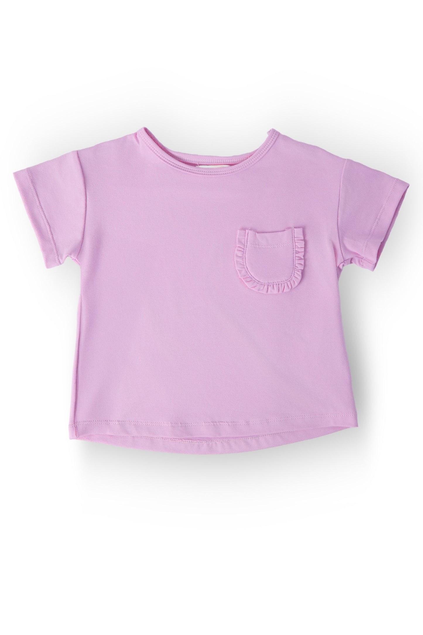 Bright Lilac Ruffle Pocket Tee