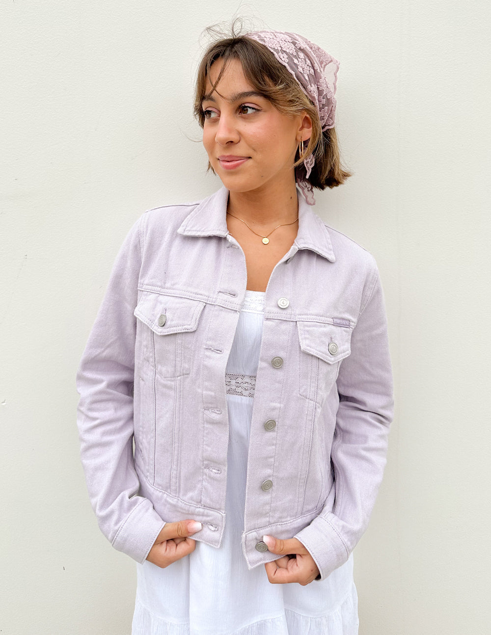 But God Cropped Denim Jacket