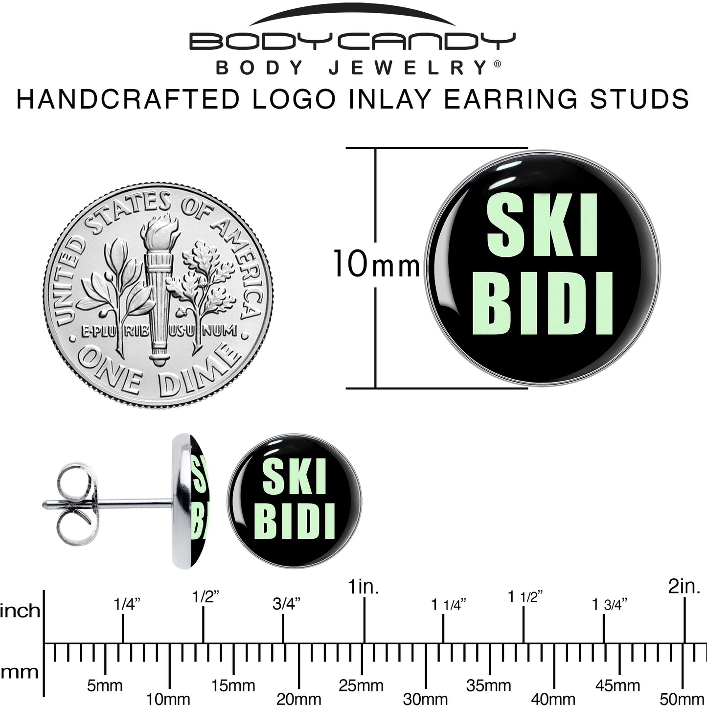 SKIBIDI Stud Earrings by Onyx O