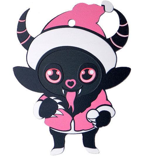 Wood Holiday Krampus Cutie Christmas Ornament