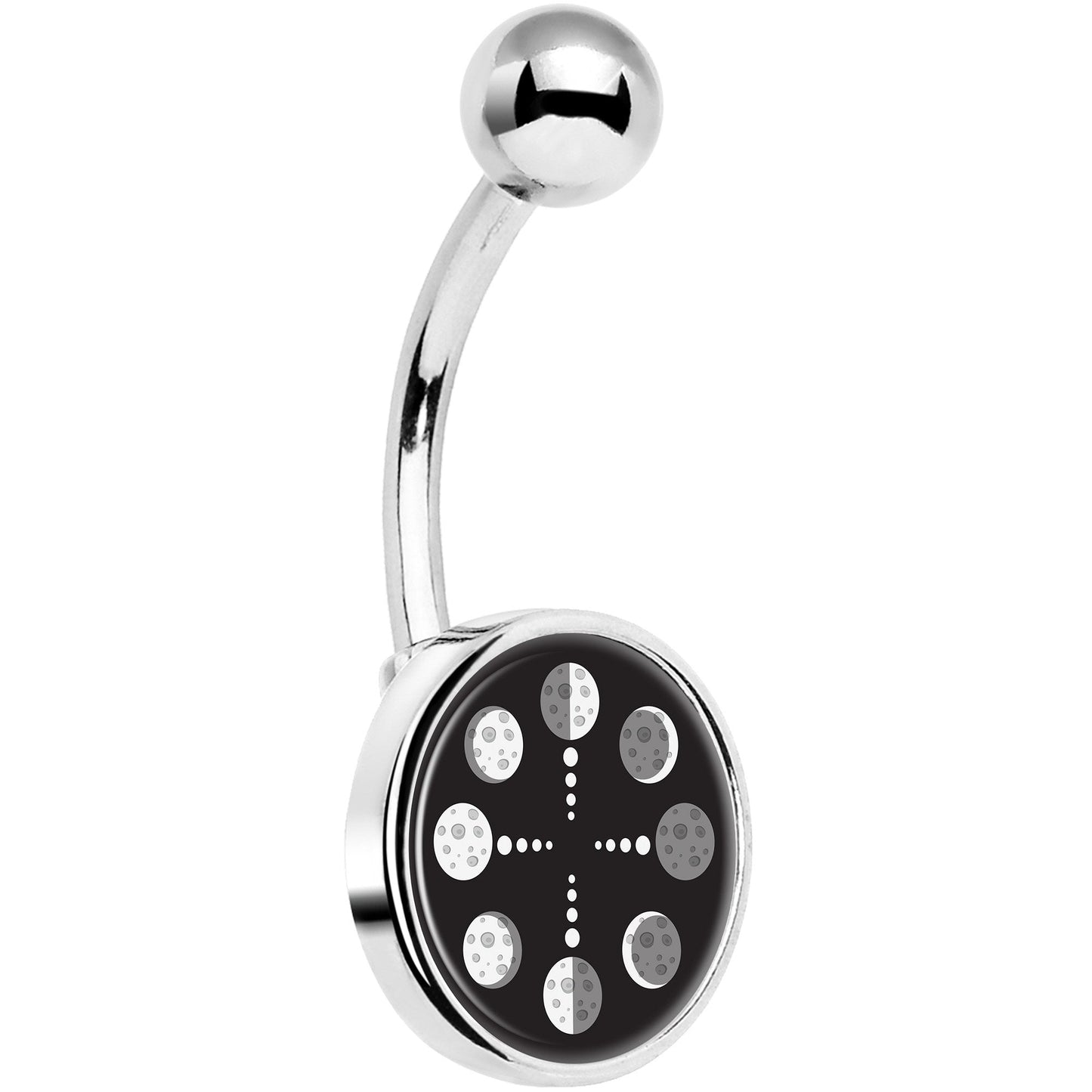 Phases of the Moon Belly Ring