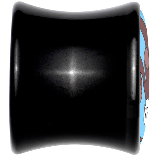 Oh My Otters Animal Black Acrylic Saddle Plug Set by Onyx O