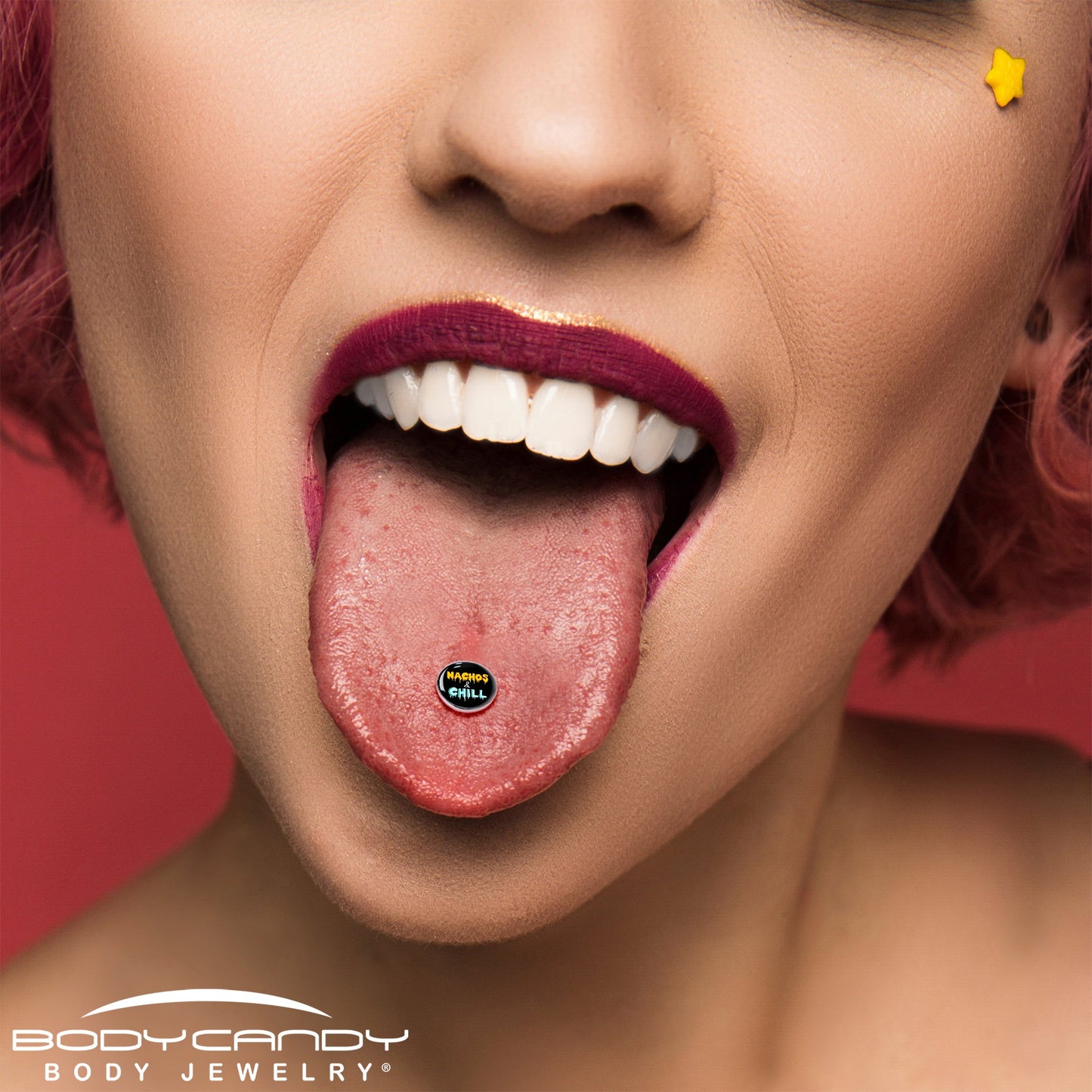 Nachos and Chill Barbell Tongue Ring by Onyx O