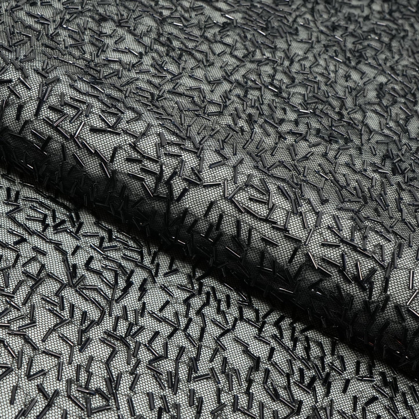 Dazzle Beaded Stretch Mesh Fabric | Blue Moon Fabrics