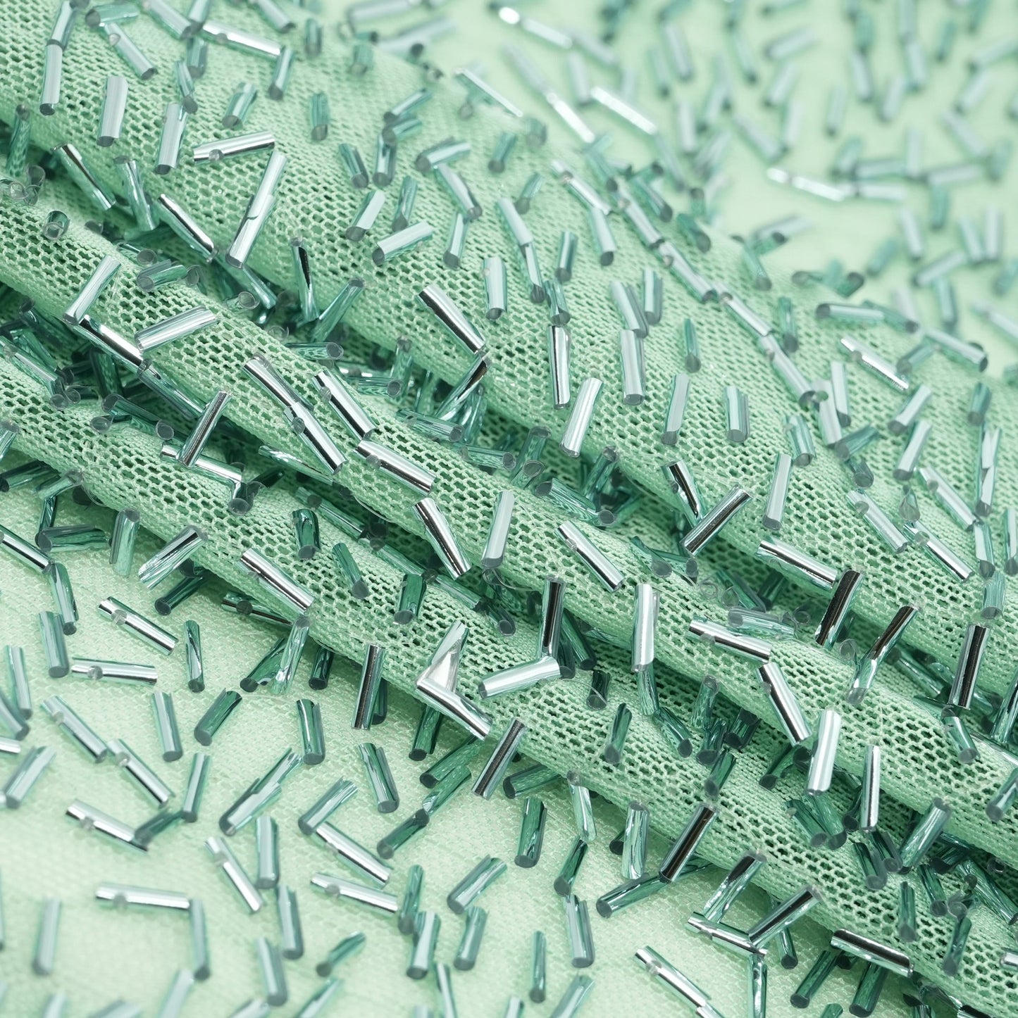 Dazzle Beaded Stretch Mesh Fabric | Blue Moon Fabrics