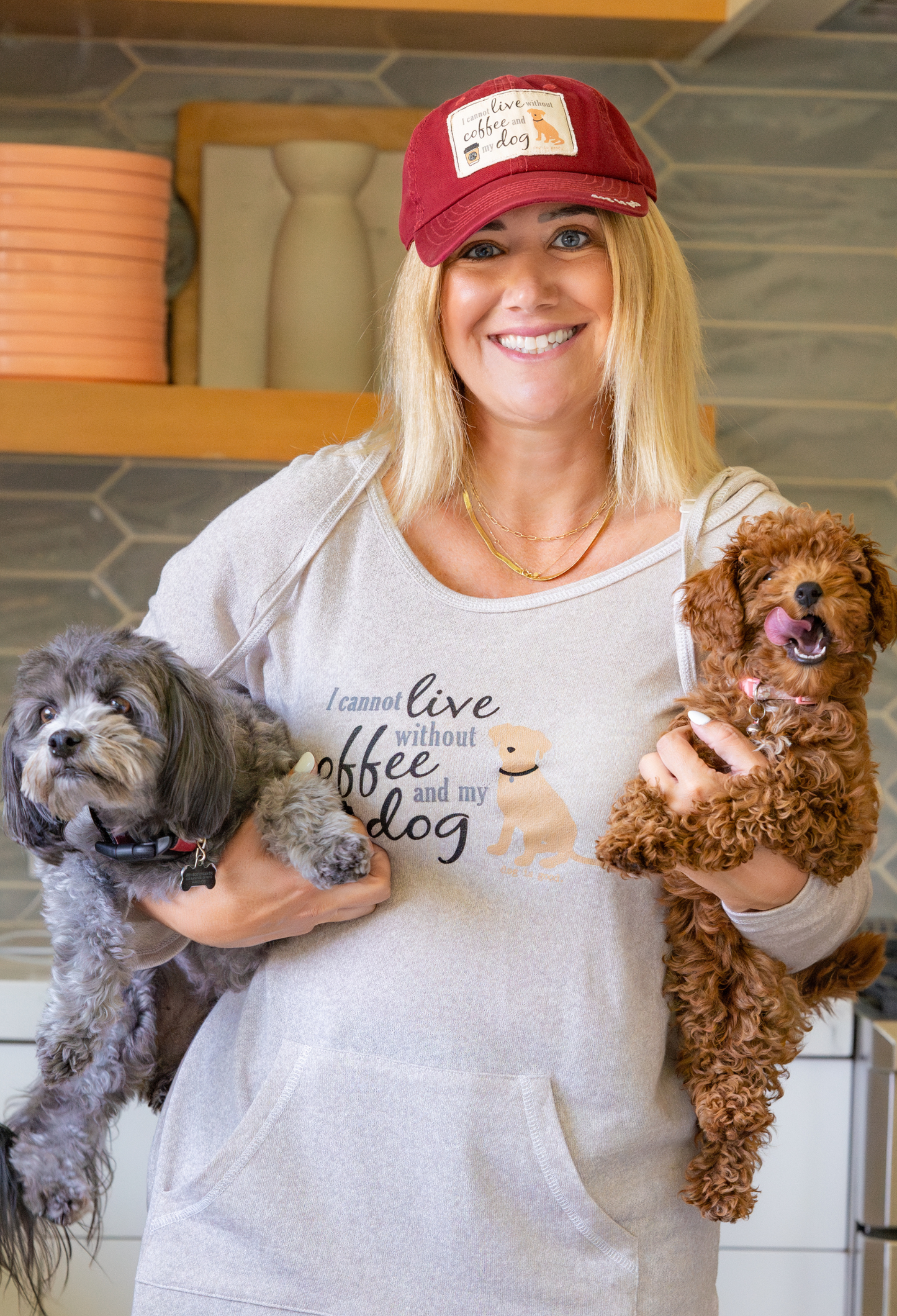 Hat: I Cannot Live Without Coffee and My Dog