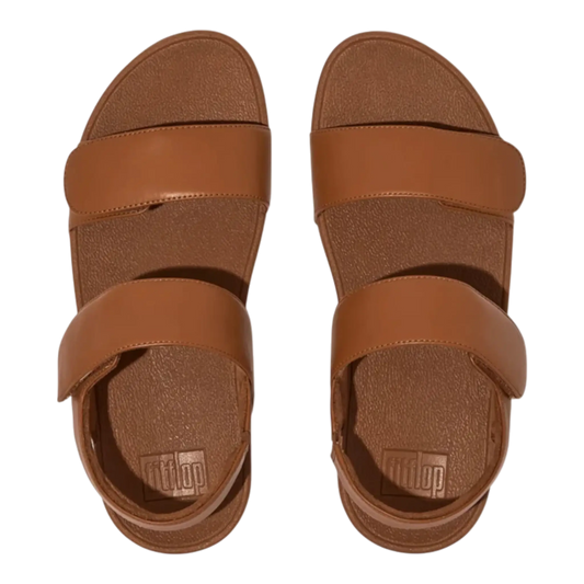 FitFlop Lulu Adjustable Leather Back Women’s Sandals – Light Tan