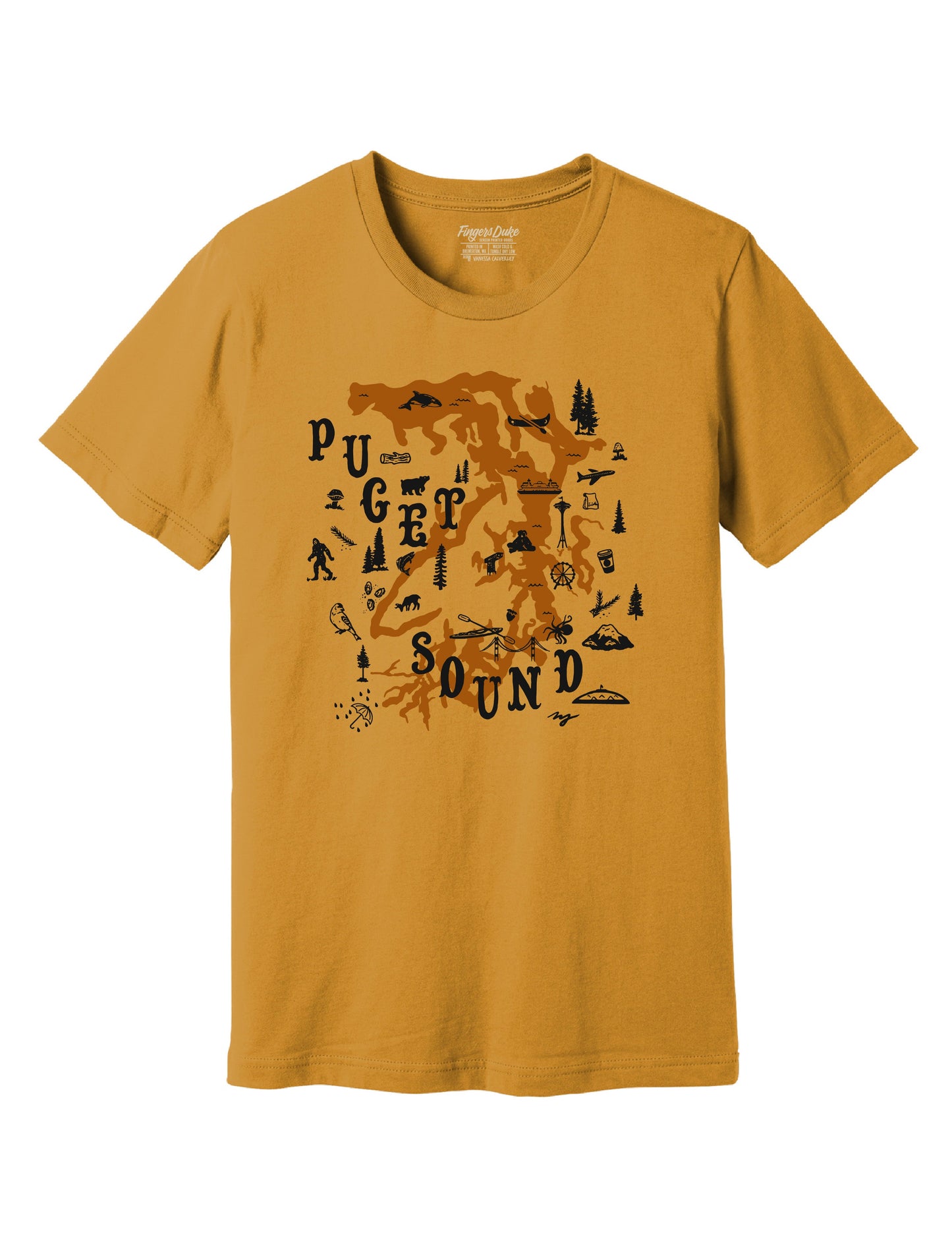 Puget Sound Map Variant · Unisex T-Shirt