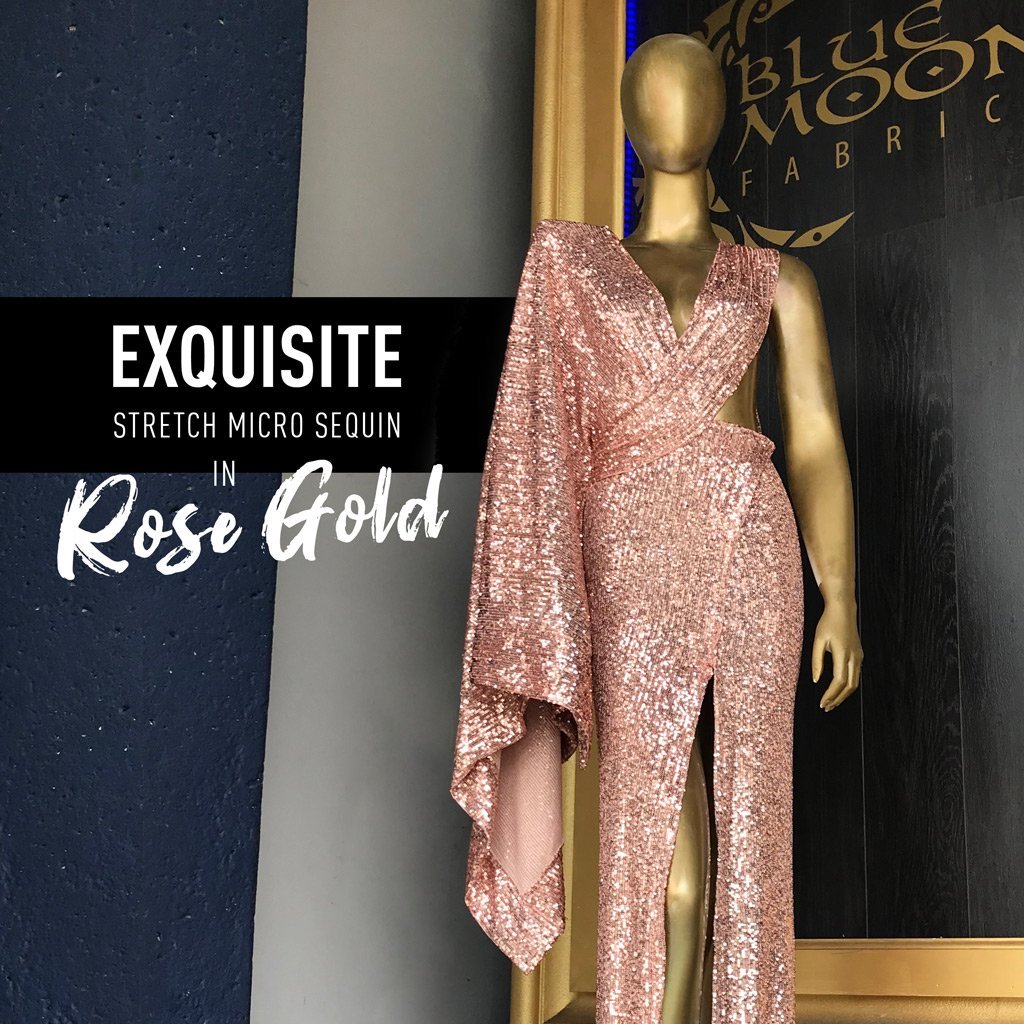 Exquisite Stretch Mesh Sequin Fabric | Blue Moon Fabrics