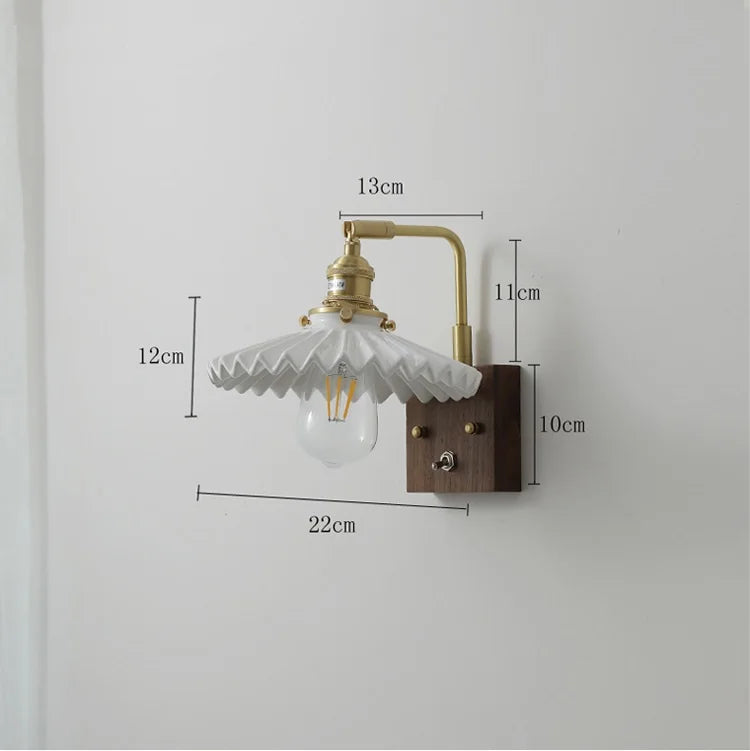 DecorBites™ Ceramic Ball LED Wall Light with Pull Chain Switch for Living Room