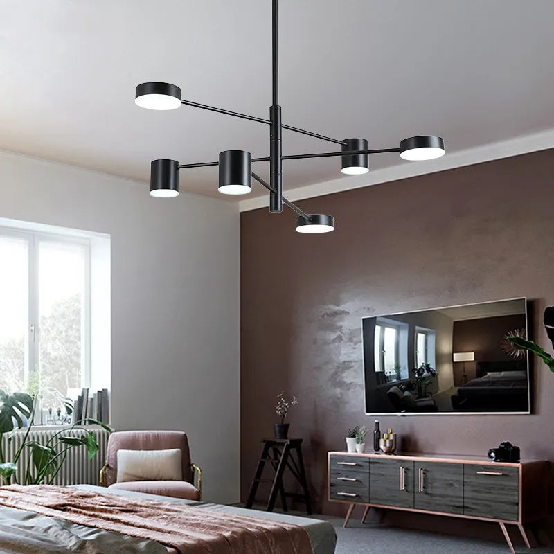 DecorBites™ LED Wrought Iron Chandelier for Living Room Bedroom Interior Lighting