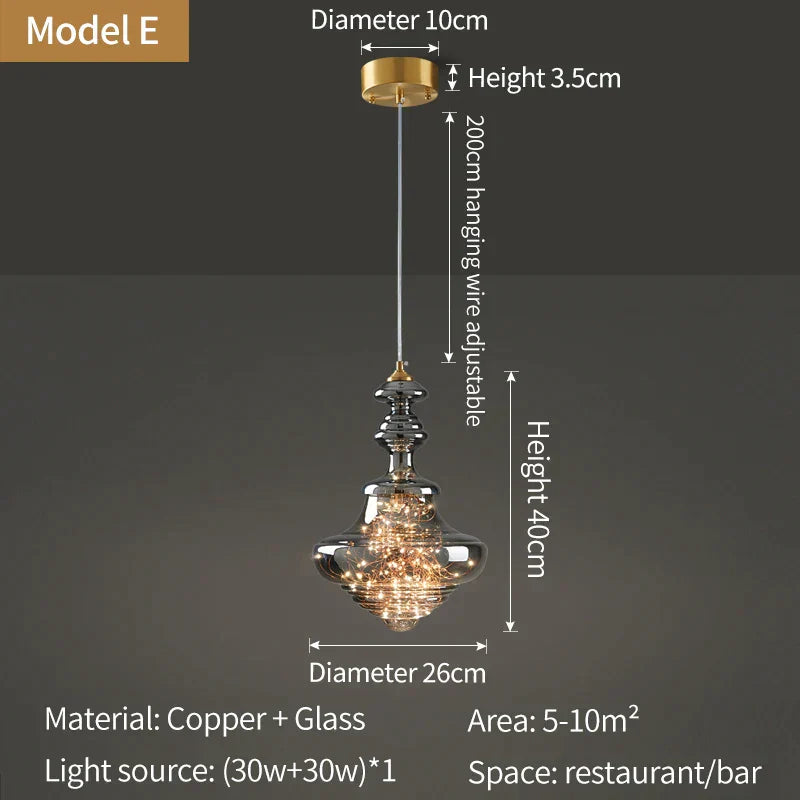 DecorBites™ Crystal Chandelier: Nordic Luxury Pendant Lighting for Dining Room, Bedroom, and Bar