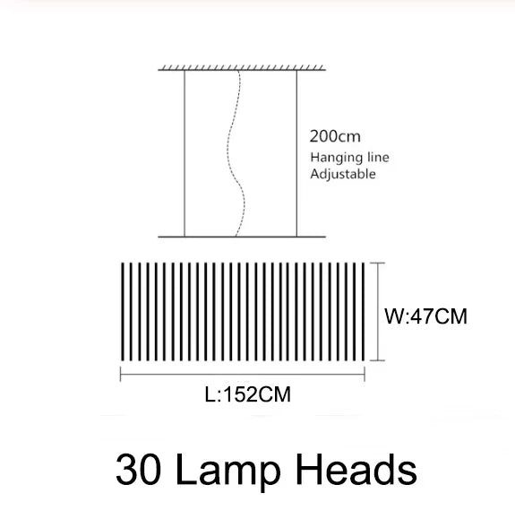 DecorBites™ LED Chandelier: Modern Nordic Loft Hanging Light for Living Room, Restaurant, Bar