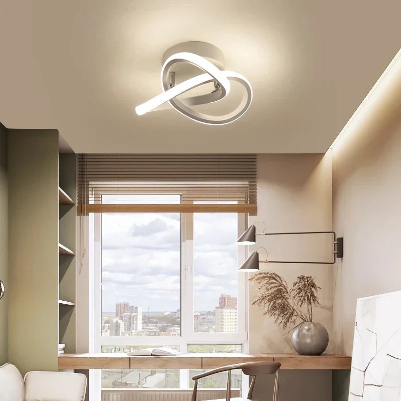 DecorBites™ LED Chandelier Black White Ceiling Lights
