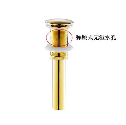 DecorBites™ Brushed Gold Pop-up Drain Assembly Kit for Bathroom Sink Vessel Vanity