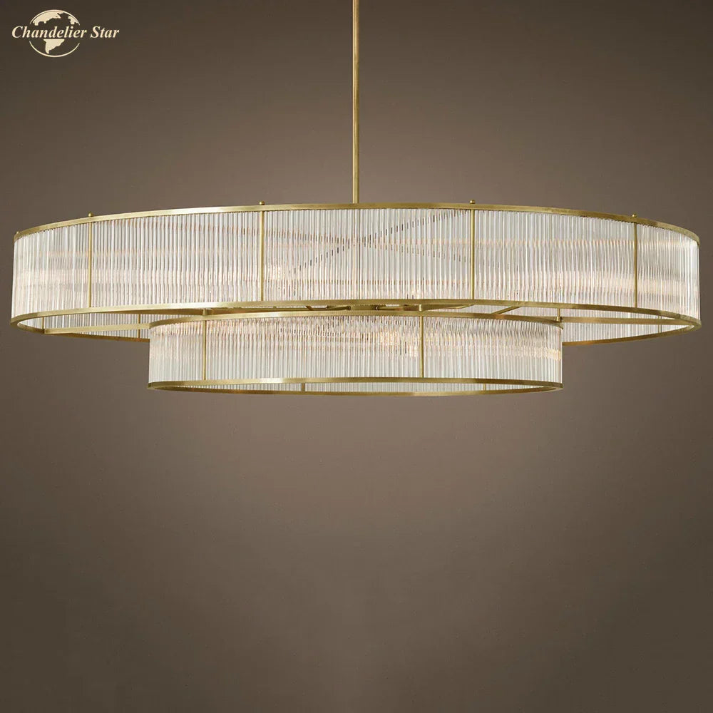 DecorBites™ Glass Chandeliers: Elegant LED Pendant Hanging Lights for Home, Hotel, and Restaurant
