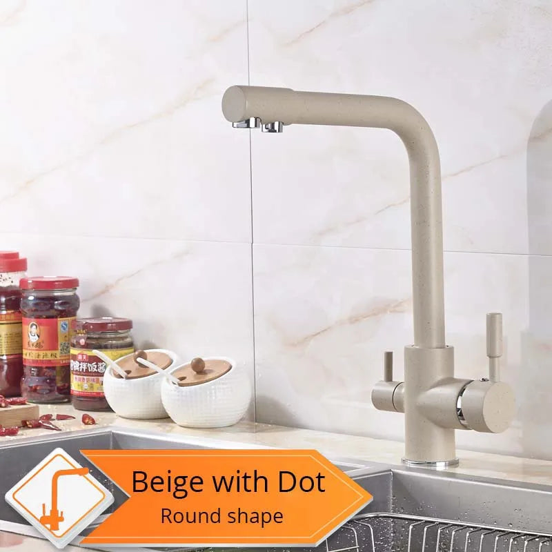 DecorBites™ Beige Purity Kitchen Faucet with Purification Function