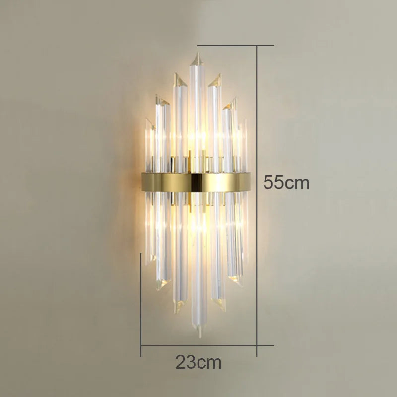 DecorBites™ Crystal Wall Lamp: Elegant Lighting for Living Room, Bedroom, and Staircase