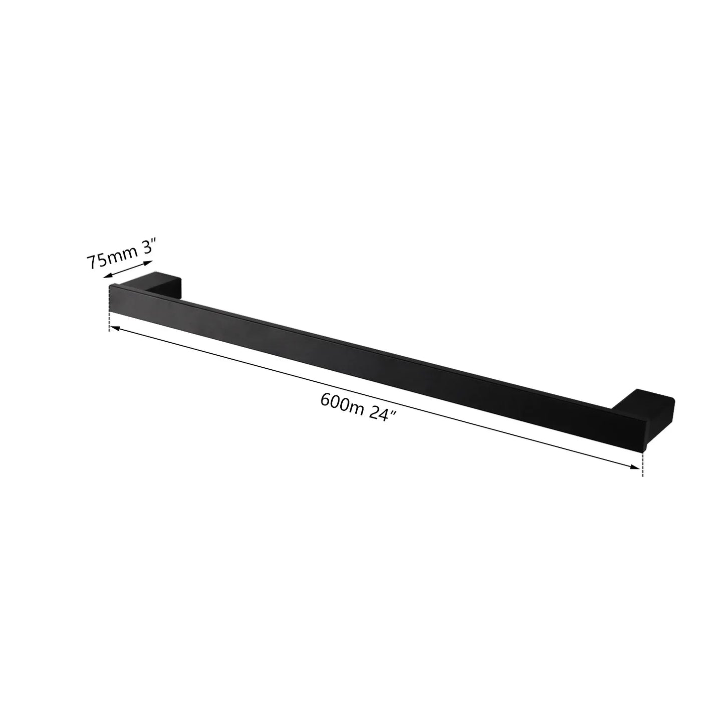 DecorBites™ Black Matte Stainless Steel Bathroom Hardware Set: Paper Holder, Toothbrush Holder, Towel Bar & Accessories