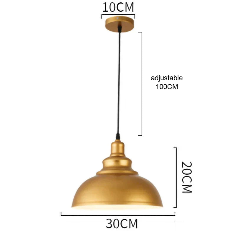 DecorBites™ Gold Wrought Iron Chandelier Pendant Light, E27 LED, Nordic Retro Style
