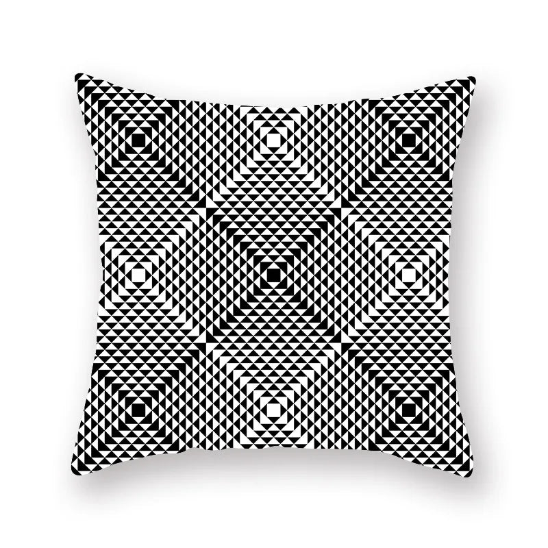 DecorBites™ Geometric Star Stripe Print Pillowcase - Wholesale, 45x45cm