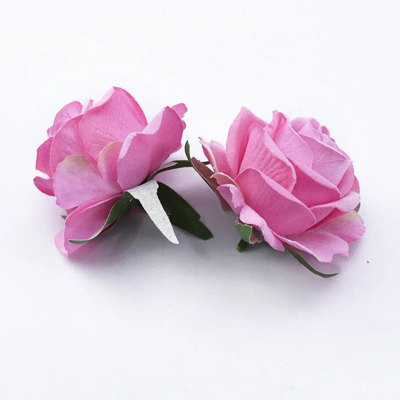 DecorBites™ 6CM Roses Head DIY Wedding Decor Flowers Home Decor Artificial Flowers